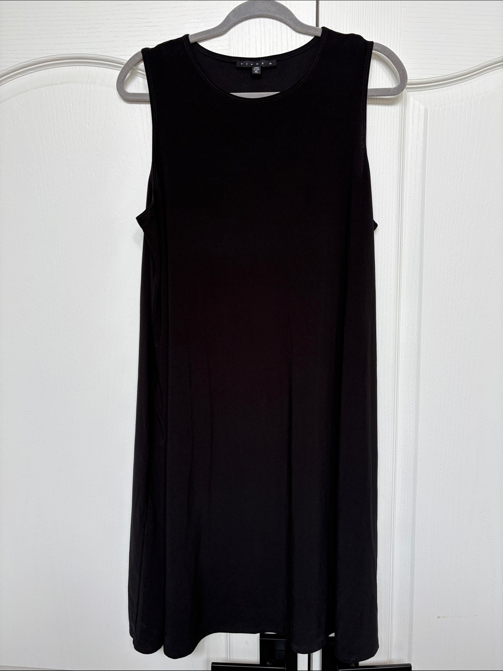 Tiana B. Black Round-Neck Tank Dress